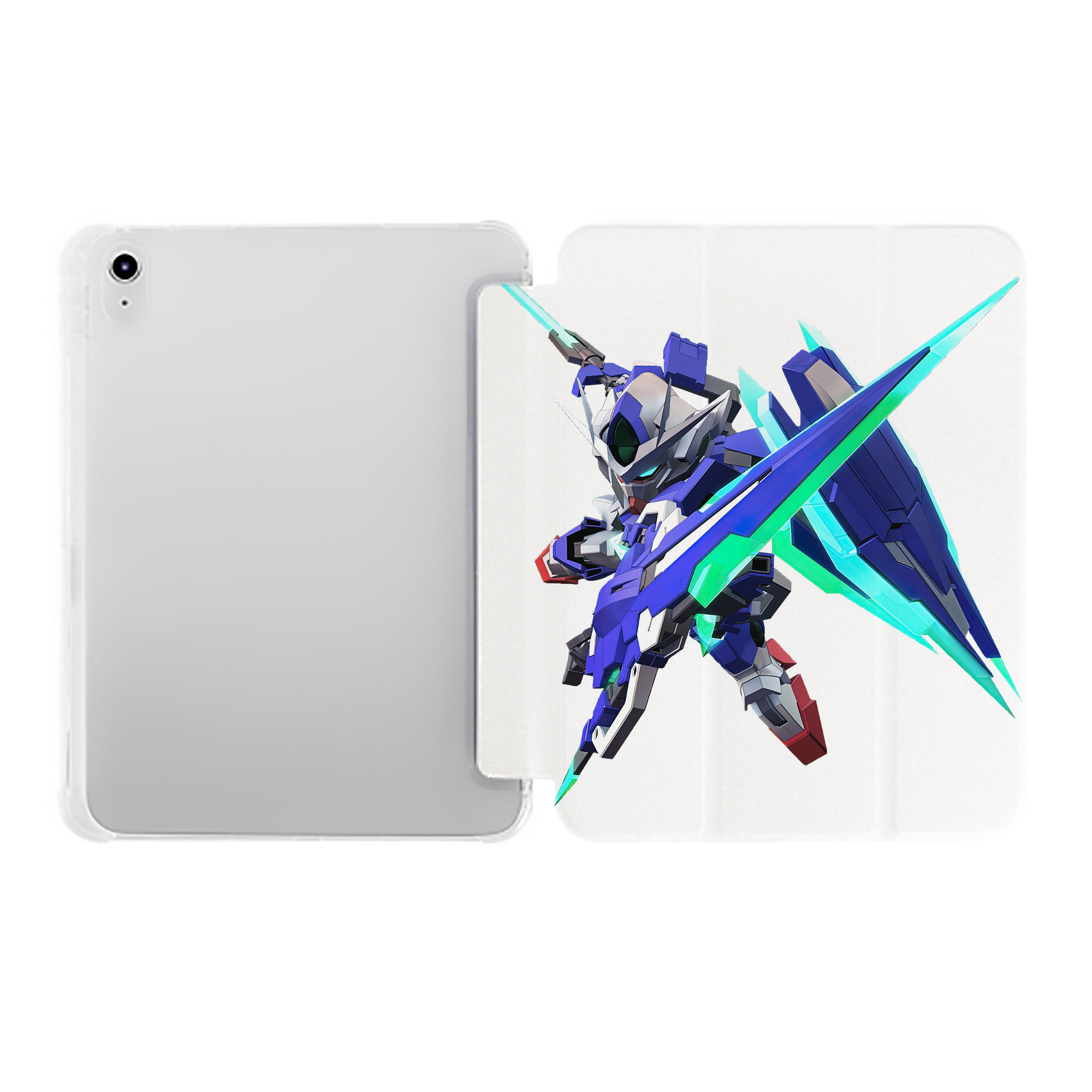 （画像用） 機動戦士ガンダム Mobile Suit Gundam IPad ケース ペン収納付き 三つ折りスタンド PUレザー×シリコン 対応機種9.5/10.5/10.9インチ